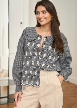 Discount Motus Boutique Blouse Belinda ImpriméFondNoir-BlouseBelinda