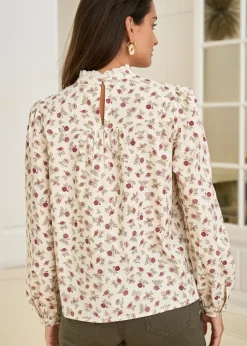 Clearance Motus Boutique Blouse Juliette BeigeBordeaux-BlouseJuliette