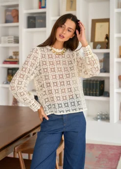Online Motus Boutique Blouse Lorette Ivoire-BlouseLorette