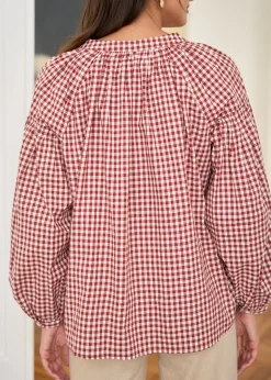 Flash Sale Motus Boutique Blouse Manel VichyRouilleEcru-BlouseManel