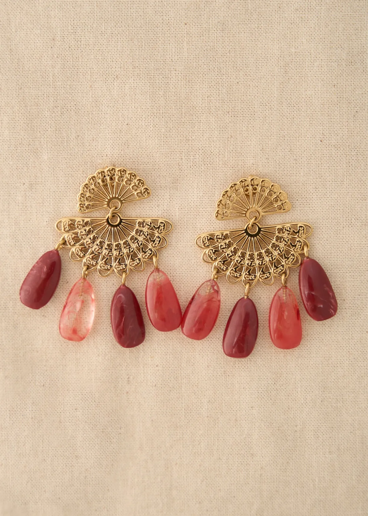 Hot Motus Boutique Boucles d'oreilles Aurel Rouge-Bouclesd'oreillesAurel