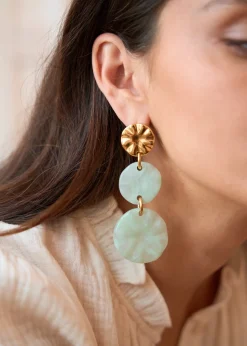 Best Sale Motus Boutique Boucles d'oreilles Isadora VertPastel-Bouclesd'oreillesIsadora