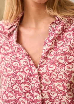 Fashion Motus Boutique Chemise Isaline ImpriméBordeaux-ChemiseIsaline