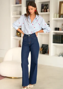 Online Motus Boutique Chemise Louisa BleuRayéBlanc-ChemiseLouisa