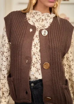 Hot Motus Boutique Gilet Ambre Marron-GiletAmbre