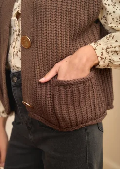 Hot Motus Boutique Gilet Ambre Marron-GiletAmbre