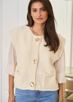 New Motus Boutique Gilet Artus Beige-GiletArtus