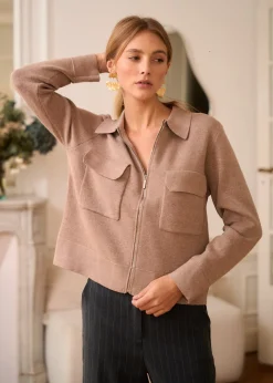 New Motus Boutique Gilet Gaetane Beige-GiletGaetane