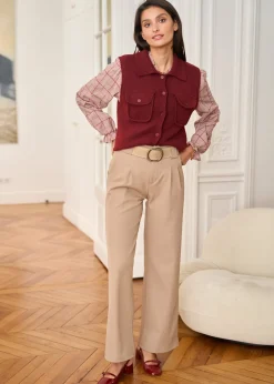 Shop Motus Boutique Gilet Olga Bordeaux-GiletOlga