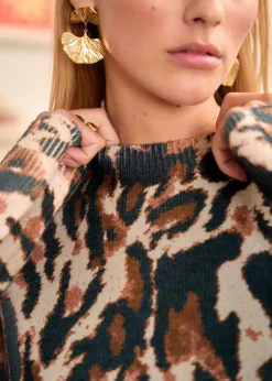 Fashion Motus Boutique Pull Isée AnimalFondEcru-PullIsée