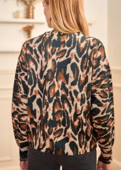Fashion Motus Boutique Pull Isée AnimalFondEcru-PullIsée