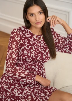 Cheap Motus Boutique Robe Abriel BordeauxEcru-RobeAbriel