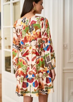 Best Sale Motus Boutique Robe Constance MotifsBeige-RobeConstance