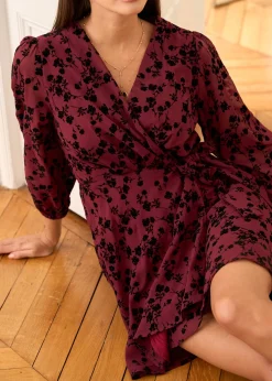 Fashion Motus Boutique Robe Mila FleuriBordeauxNoir-RobeMila