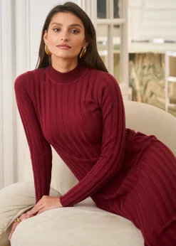 Online Motus Boutique Robe Otto Bordeaux-RobeOtto