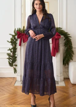 Hot Motus Boutique Robe Rosalie ImpriméMarronBleu-RobeRosalie