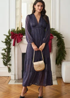 Hot Motus Boutique Robe Rosalie ImpriméMarronBleu-RobeRosalie