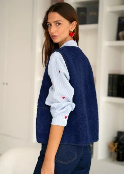Shop Motus Boutique Veste Ayla Marine-GiletAyla