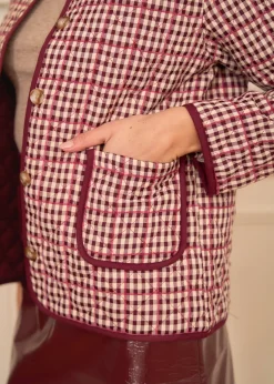 Hot Motus Boutique Veste Edith VichyBordeaux-VesteEdith