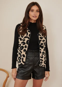 Flash Sale Motus Boutique Veste Gabi LéopardNoirBeige-GiletGabi