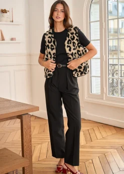 Discount Motus Boutique Veste Harris LéopardNoirBeige-GiletHarris