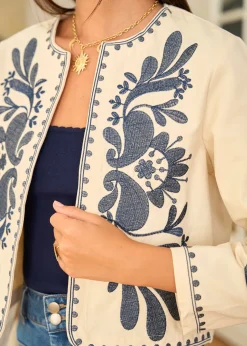 Hot Motus Boutique Veste Oriane EcruMarine-VesteOriane